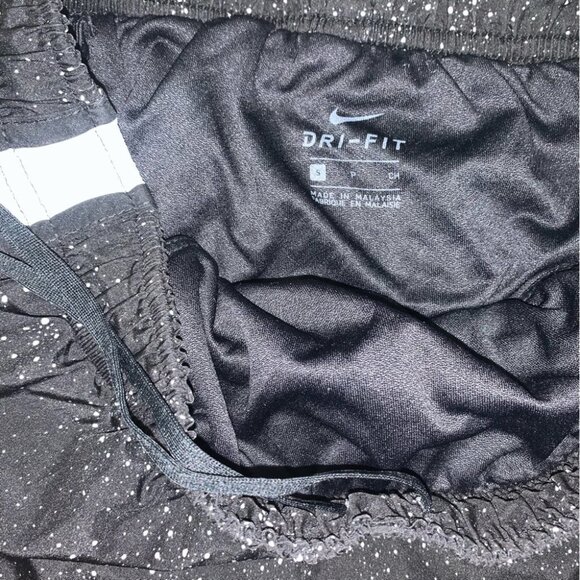 Nike Shorts Women's Size Small Black White Grey Spotted Star Lined Tempo Running - Picture 5 of 8